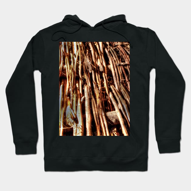 texture of wicker, wicker brace Hoodie by Hujer